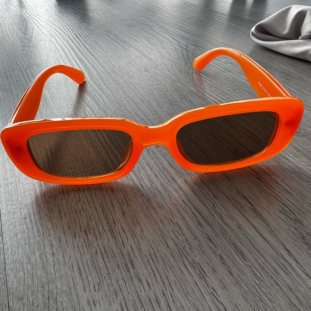 Orange Rectangular Sunglasses